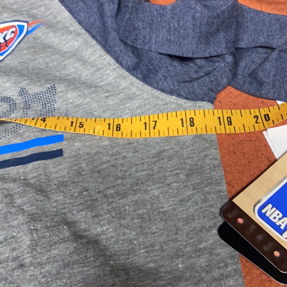 NWT NBA OKC Thunder basketball 3/4 jr shirt - Picture 8 of 9